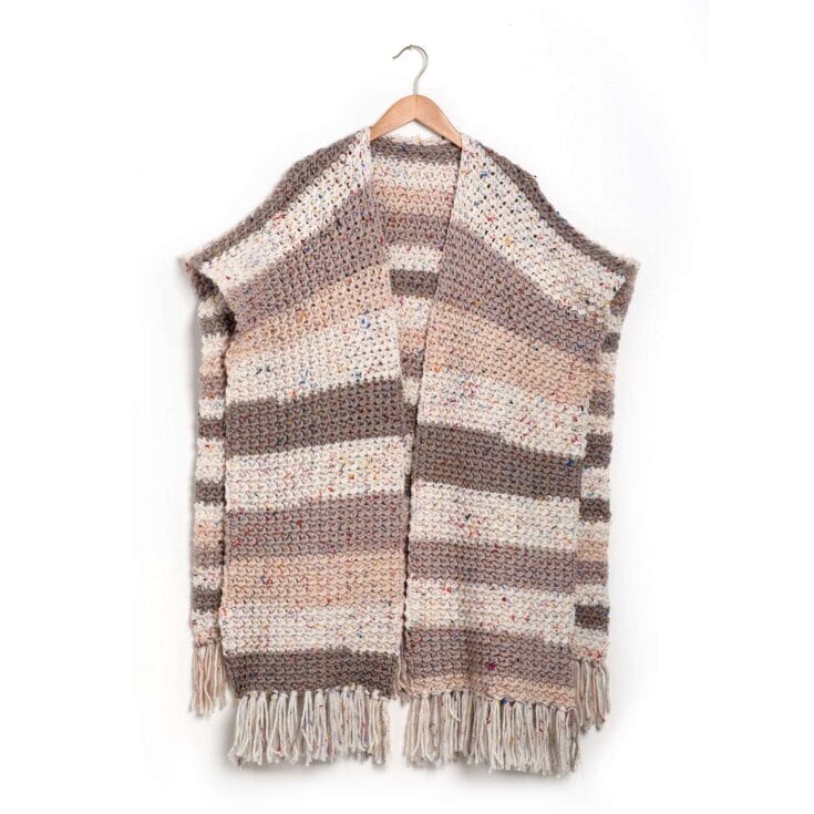 Image for Free Easy Caron Ruana Crochet Pattern