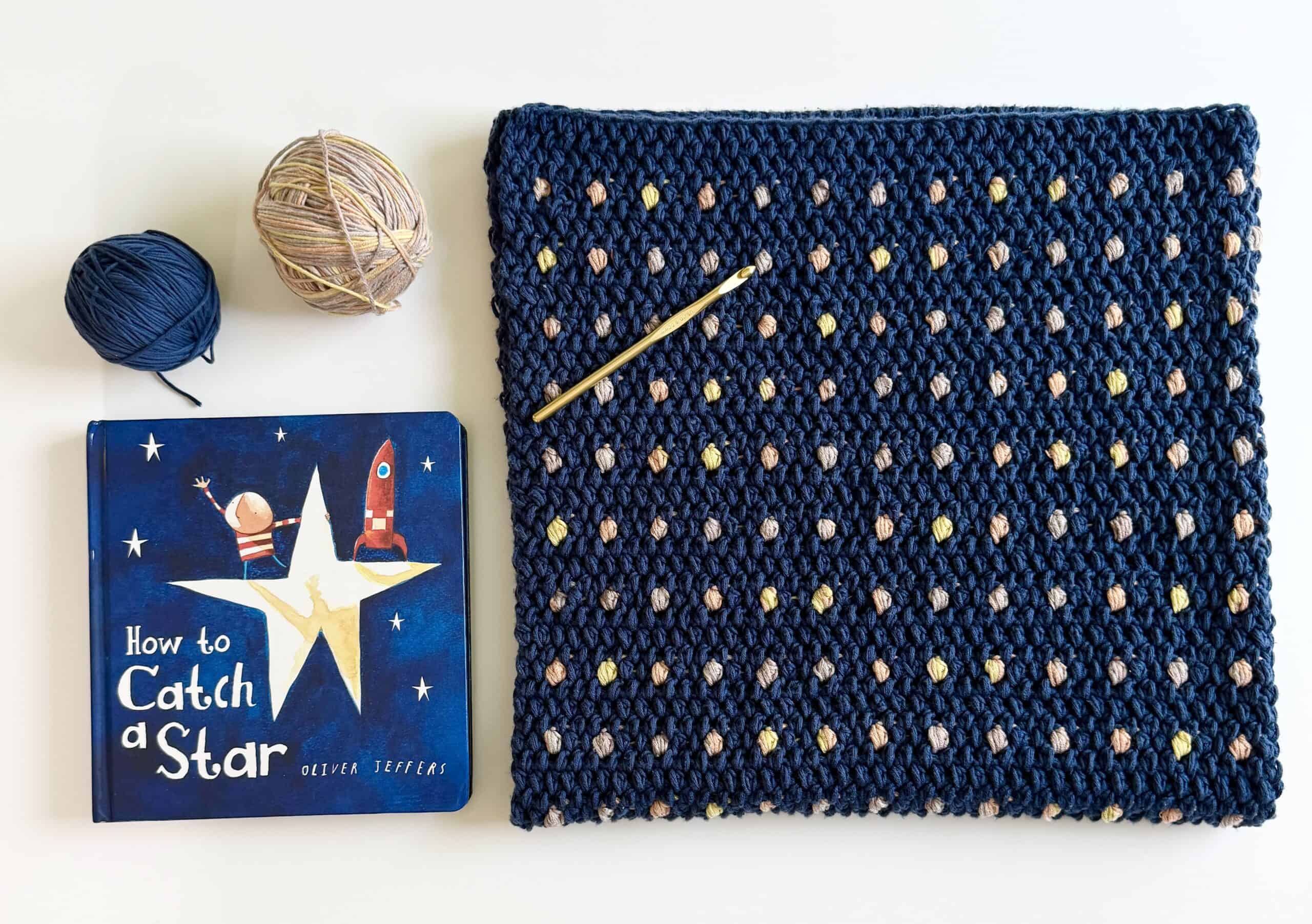 Crochet Starry Nighty-Night Baby Blanket - Daisy Farm Crafts