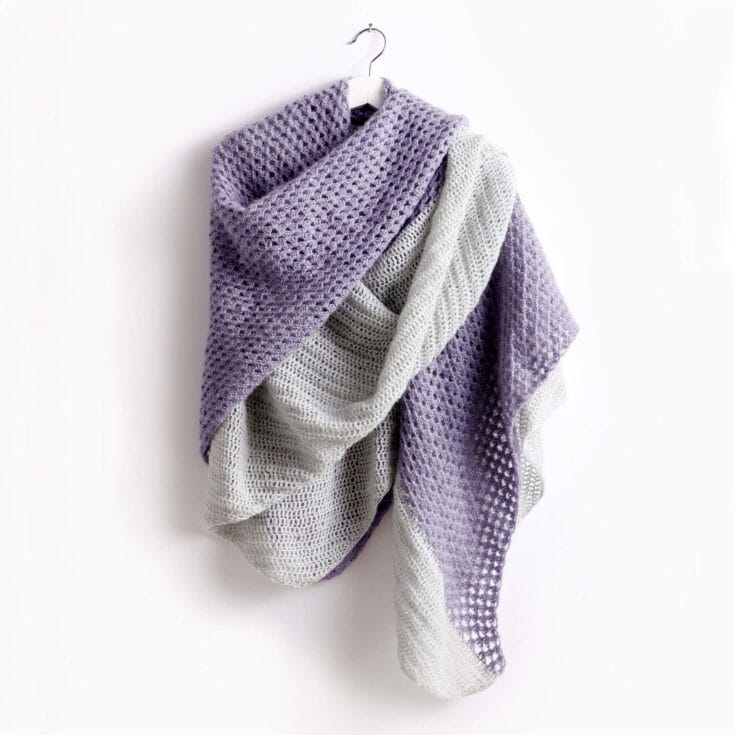 Image for Free Easy Patons Lace Blanket Scarf Crochet Pattern
