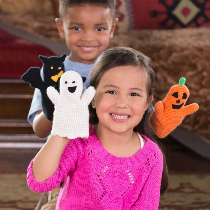 Image for Free Easy Red Heart Halloween Puppets Crochet Pattern