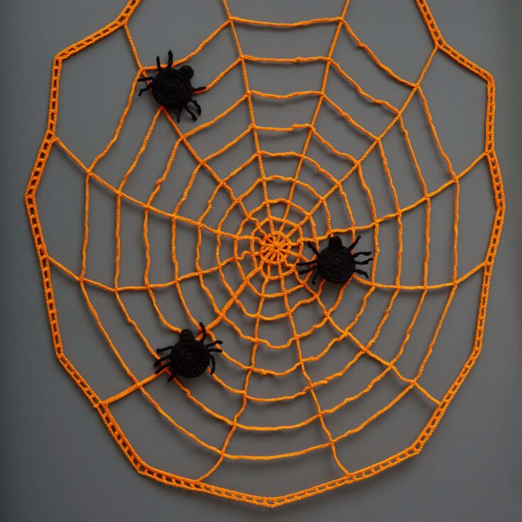 Image for Free Easy Red Heart Pin the Spider on the Web Crochet Pattern