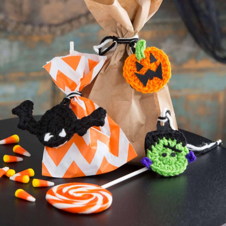 Image for Free Easy Red Heart Halloween Gift Trims Crochet Pattern