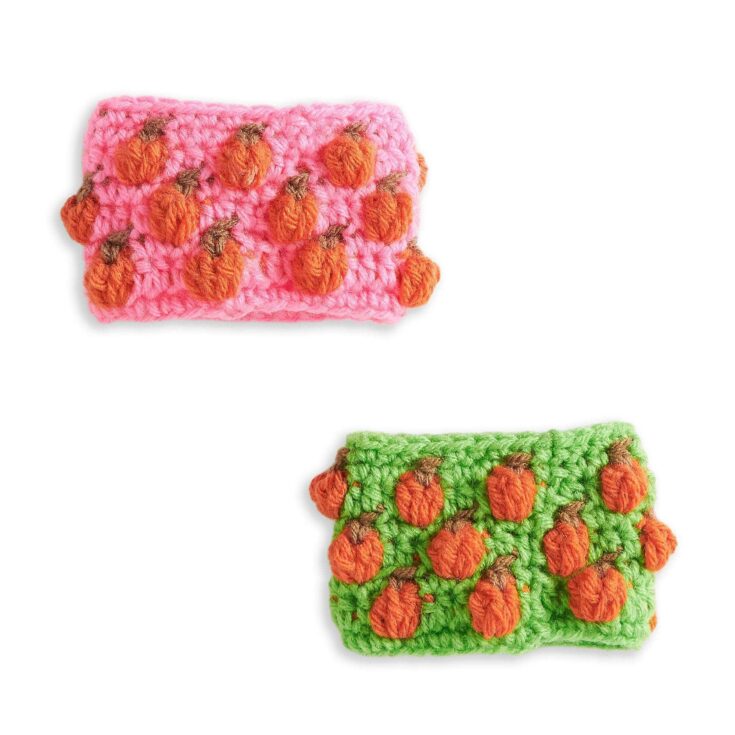 Image for Free Easy Red Heart Pumpkin Spice Cozies Crochet Pattern