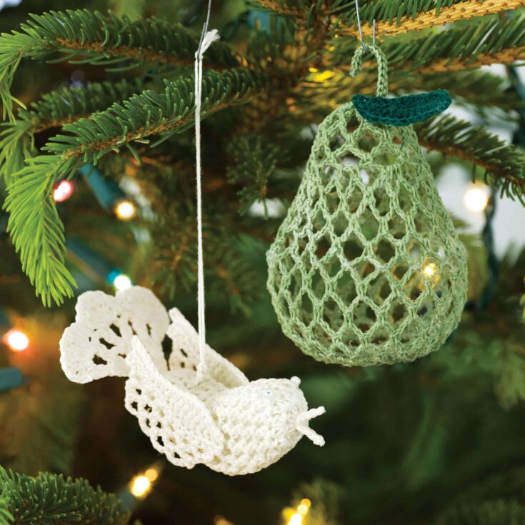 Image for Aunt Lydia's Baby Partridge & Pear Ornaments