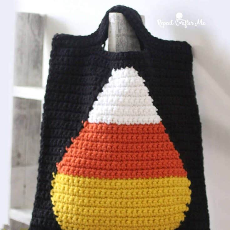 Image for Bernat Candy Corn Trick Or Treat Bag Crochet Pattern