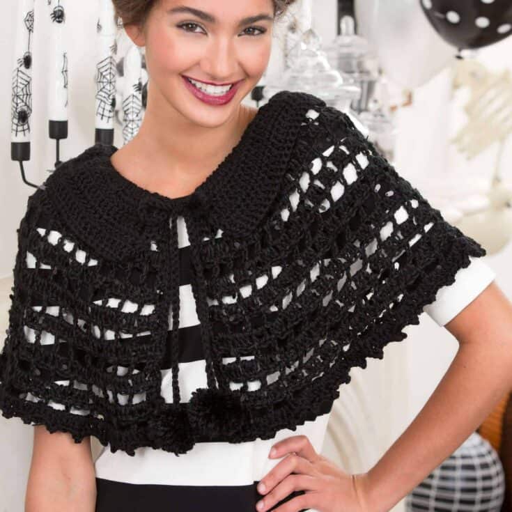 Image for Red Heart Mystical Cape Crochet Pattern