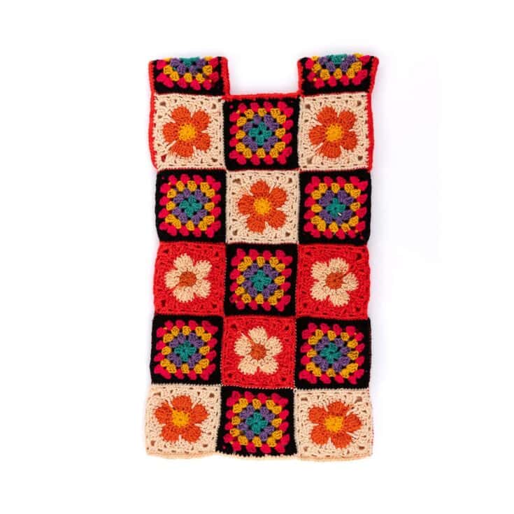 Image for Free Easy Red Heart Crochet Flower Frock Pattern