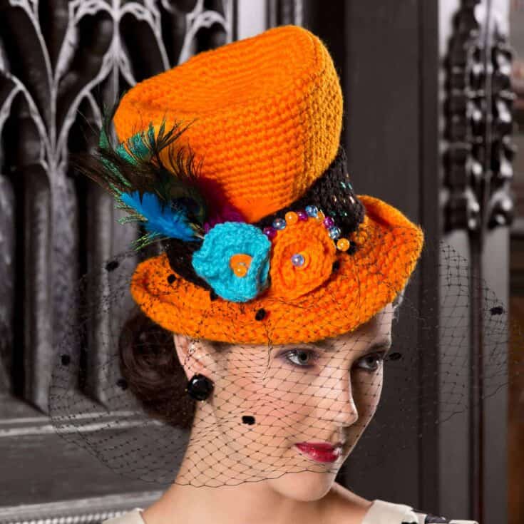 Image for Red Heart Halloween Top Hat Crochet Pattern
