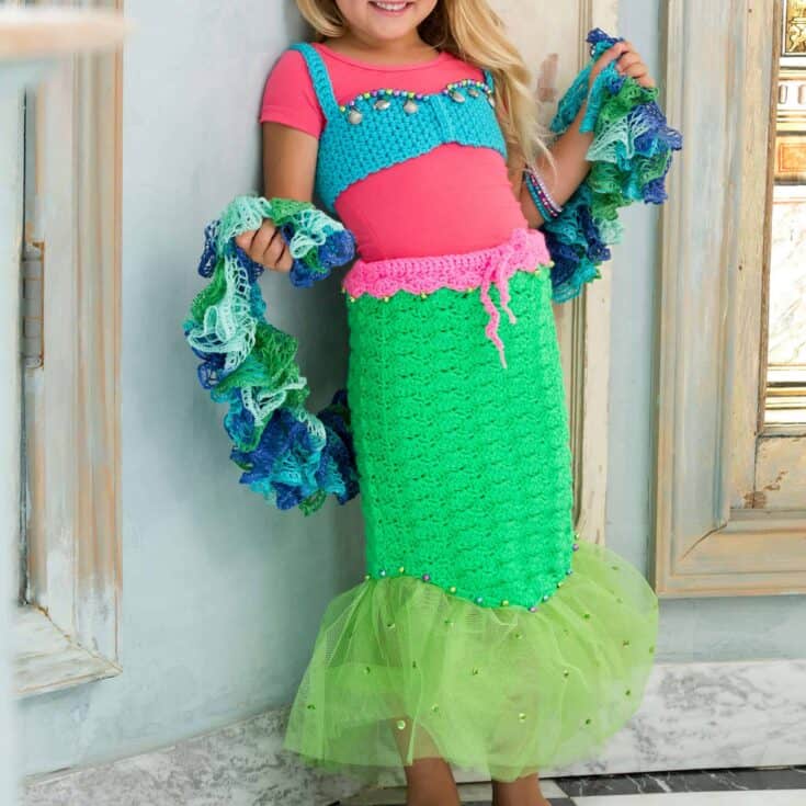 Image for Red Heart Petite Mermaid Costume Crochet Pattern