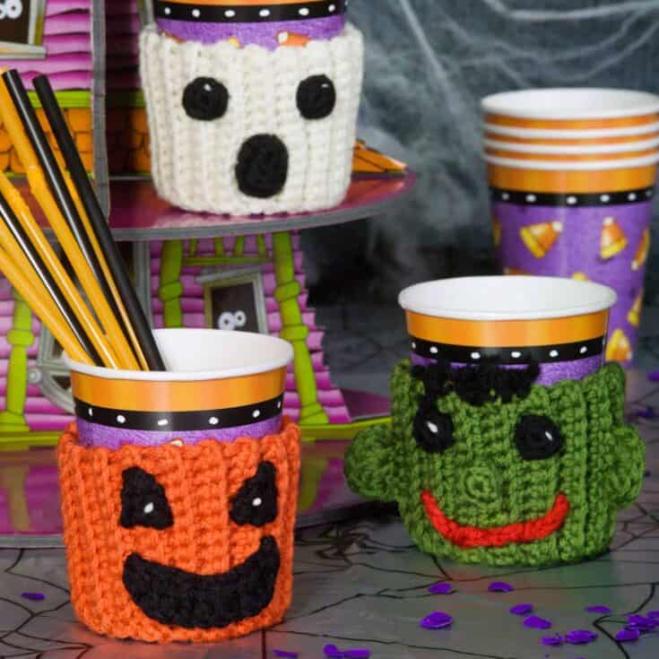 Image for Red Heart Spooky Cup Cozies Crochet Pattern