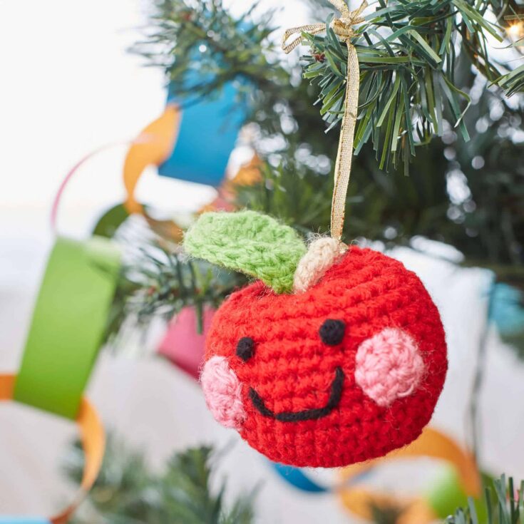 Image for Red Heart Cheeky Apple Ornament