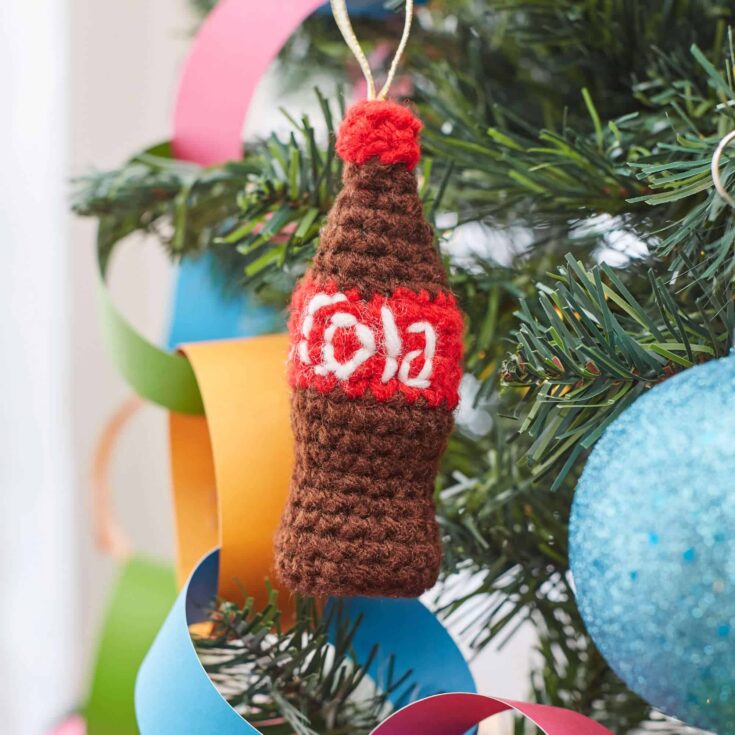 Image for Red Heart Bottle of Cola Ornament