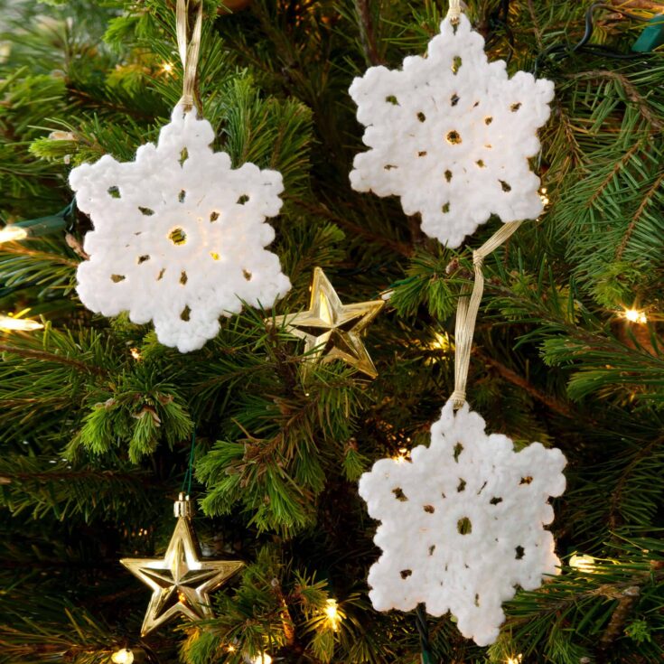 Image for Red Heart Snowflake Ornament