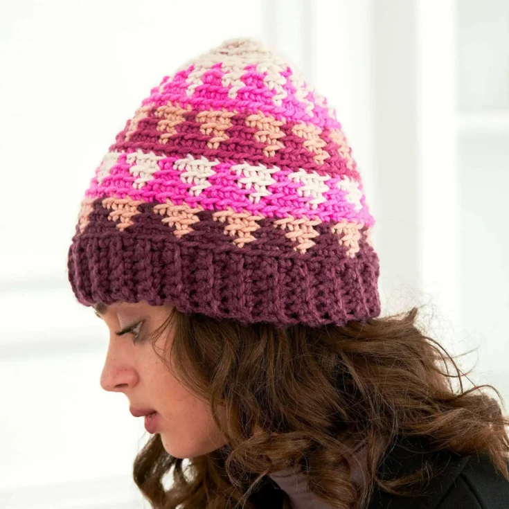 Image for Caron Triangle Valley Crochet Hat
