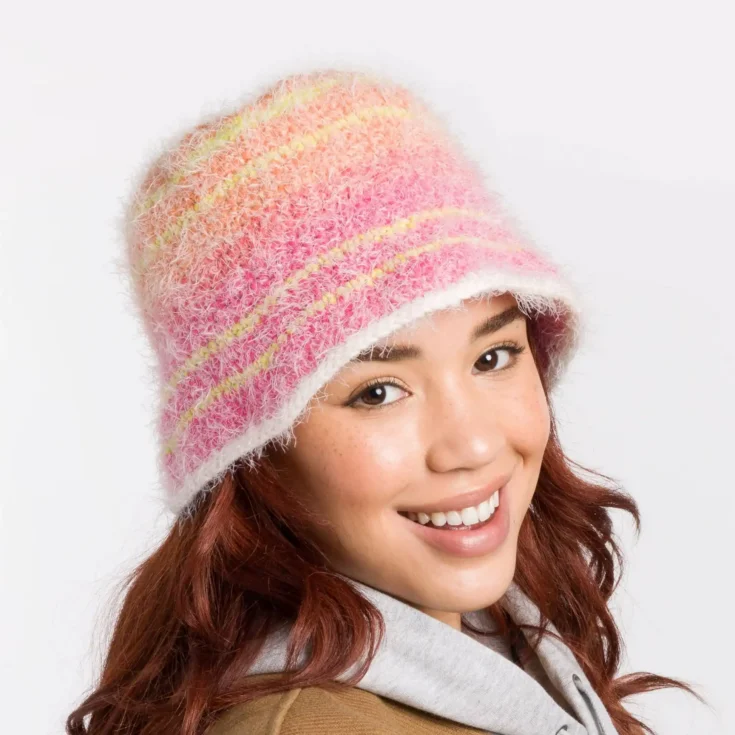 Image for Caron Crochet Cold Weather Bucket Hat