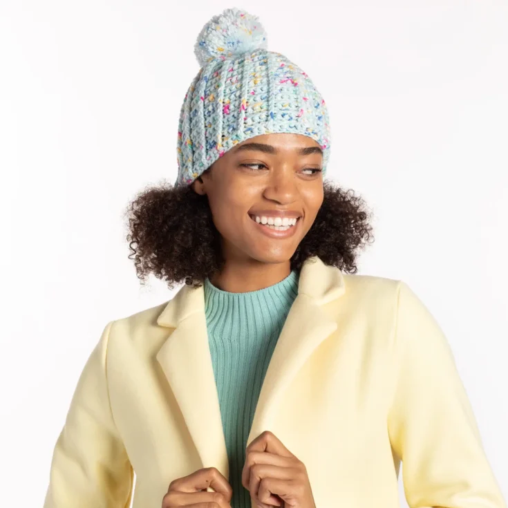Image for Red Heart Crochet Waffle Stitch Hat