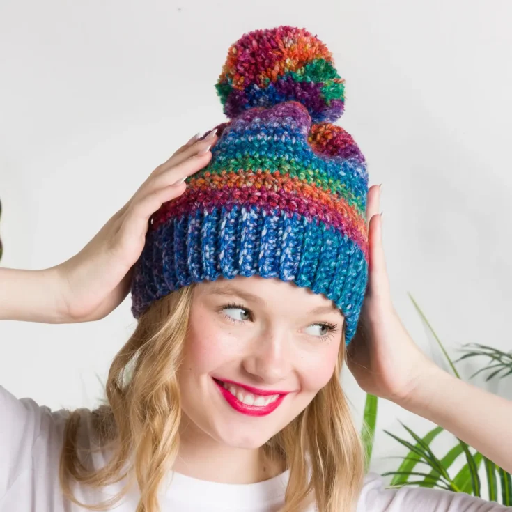 Image for Red Heart Crochet Color Bits Hat