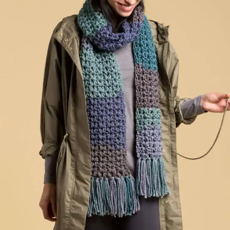 Image for Caron Crochet Winter Scarf