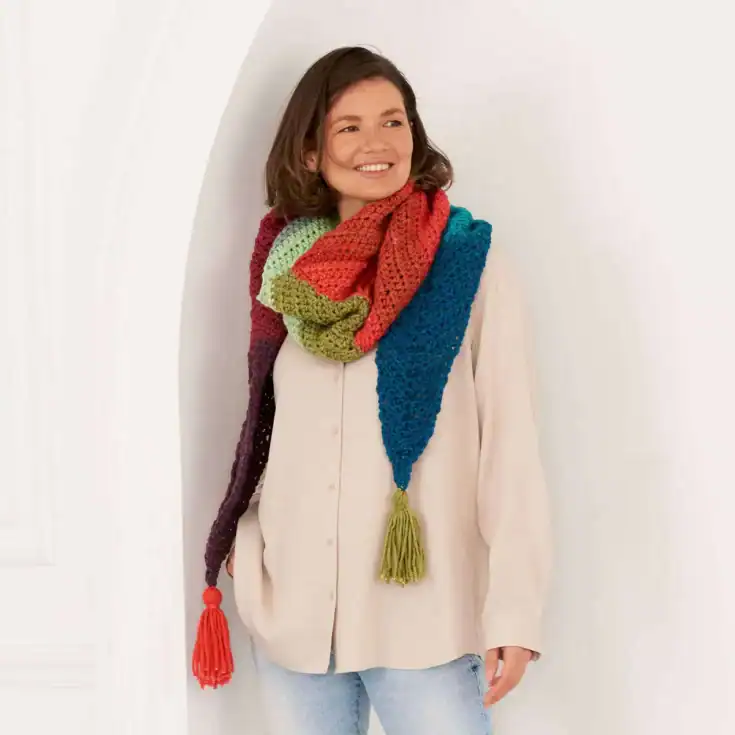 Image for Caron Chevron Crochet Scarf