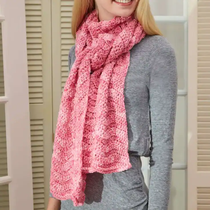 Image for Red Heart Speckled Super Crochet Scarf