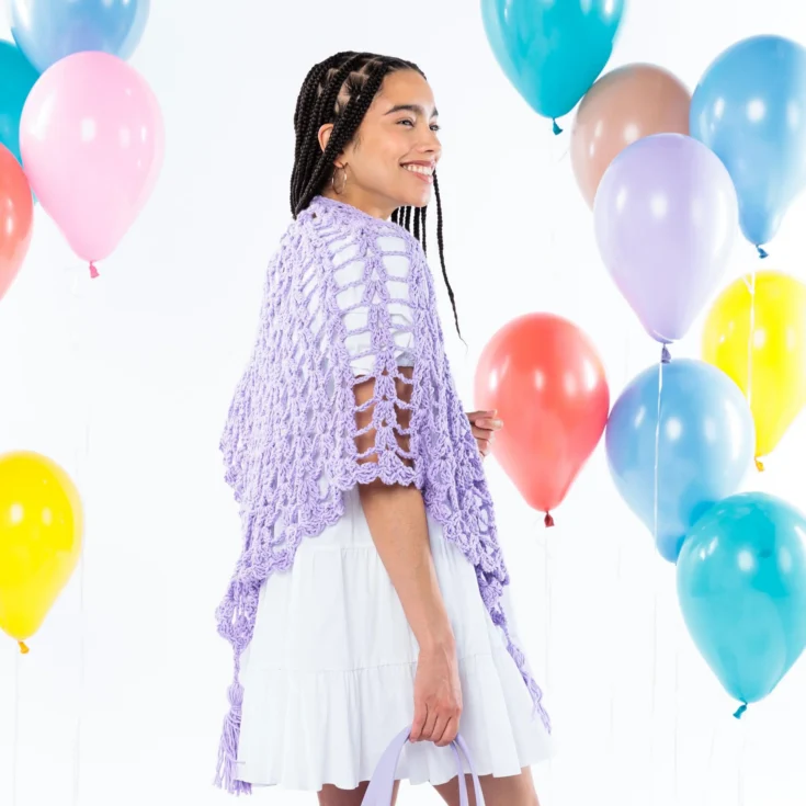 Image for Caron Wrapped in Luxury Crochet Shawl
