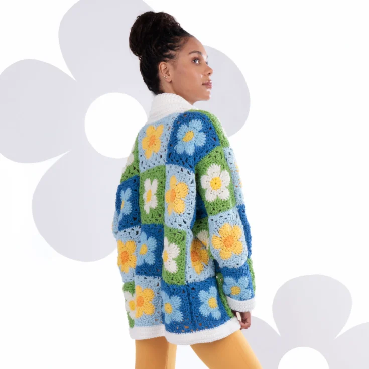 Image for Red Heart Cozy Posies Crochet Granny Cardigan