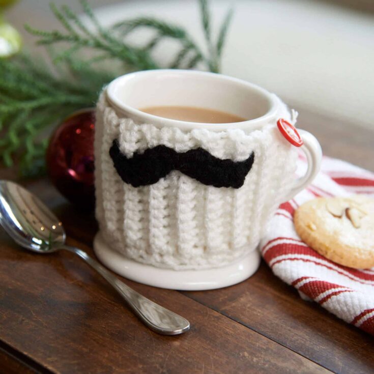 Image for Red Heart Mustache Mug Hug