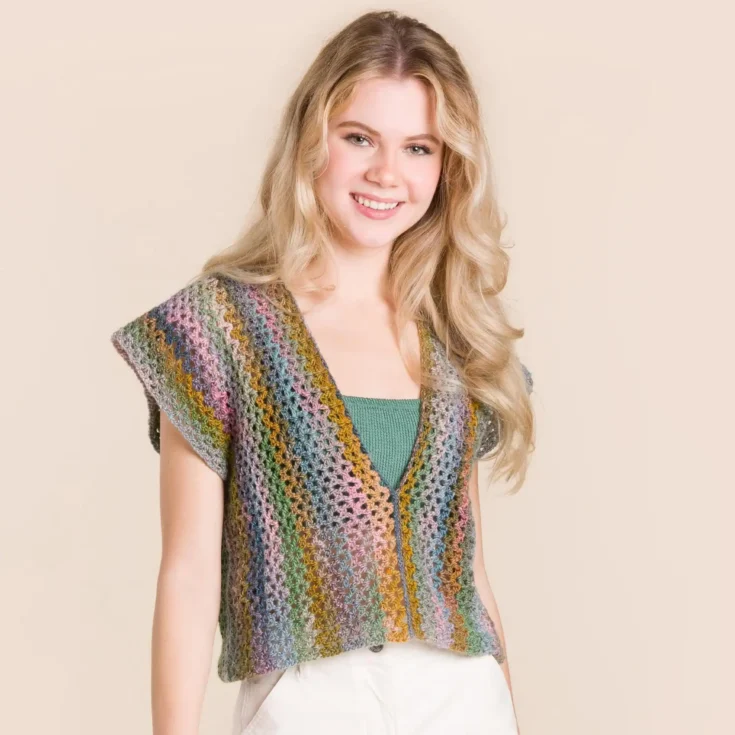 Image for Red Heart Crochet Rustic Summer Vest Pattern
