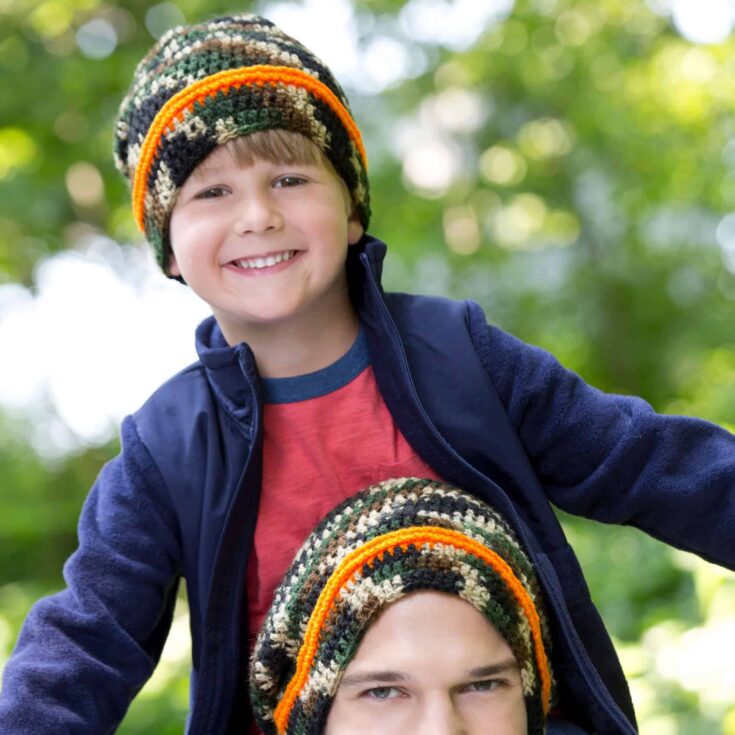 Image for Red Heart Dad & Son Crochet Camo Hats