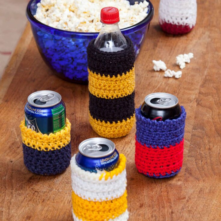 Image for Red Heart Crochet Can Cozies