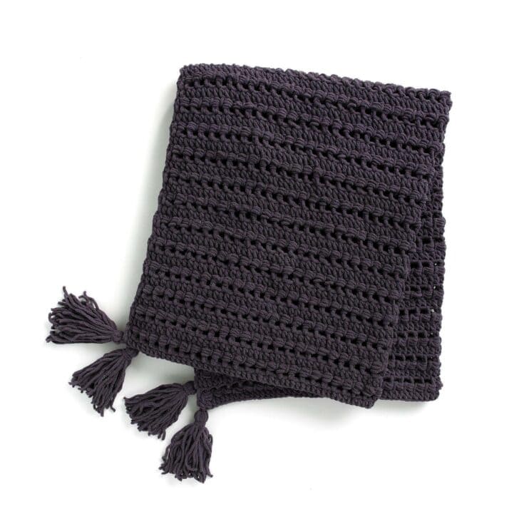 Image for Bernat Bead Stitch Stripes Blanket Crochet Pattern