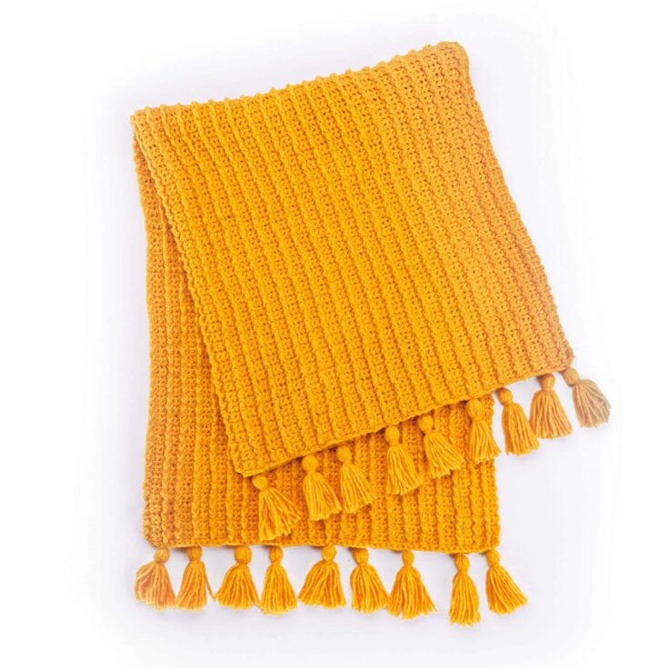 Image for Bernat Fluffee Ridges Crochet Blanket Pattern