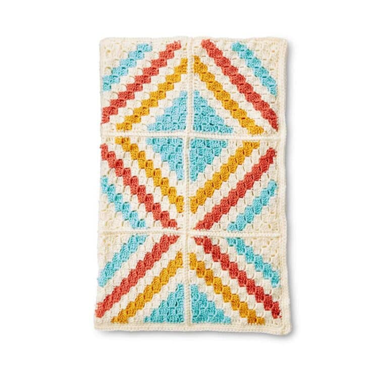 Image for Caron Corner to Corner Motifs Blanket Crochet Pattern