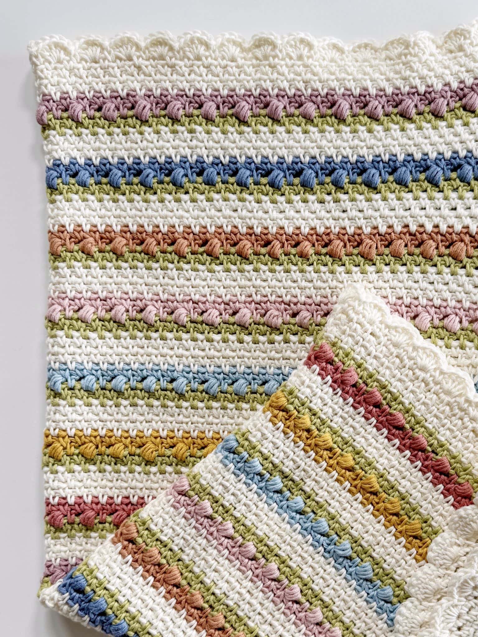 Crochet Daisy Rows Baby Blanket - Daisy Farm Crafts