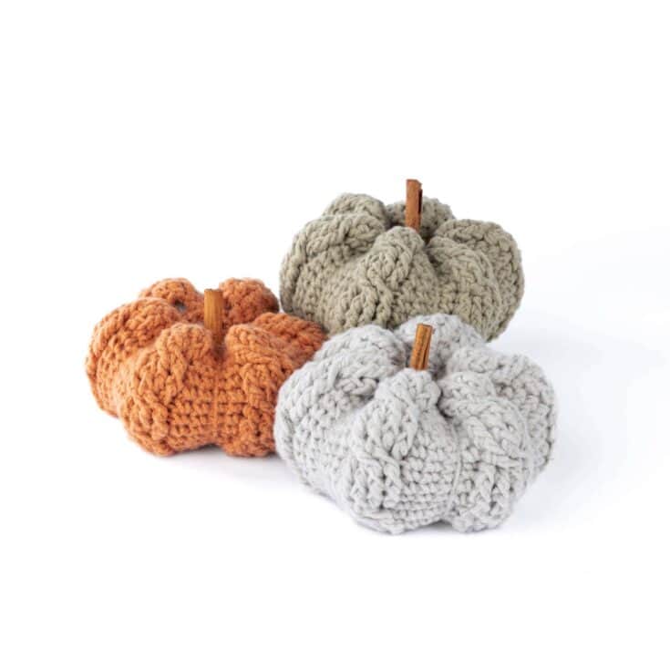 Image for Bernat Cable Crochet Pumpkins 