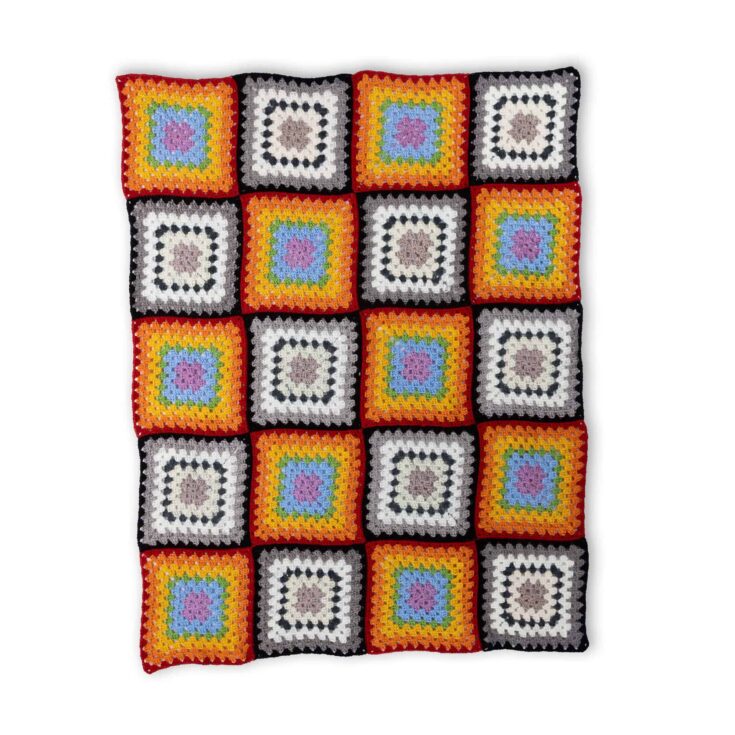 Image for Red Heart Crochet Groovy Granny Blanket Pattern