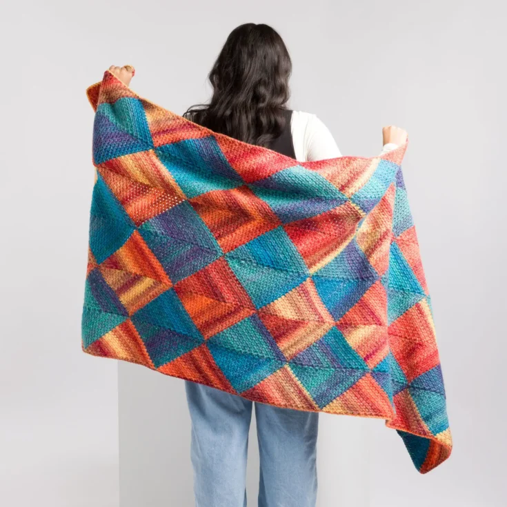 Image for Caron Harlequin Crochet Rectangular Shawl