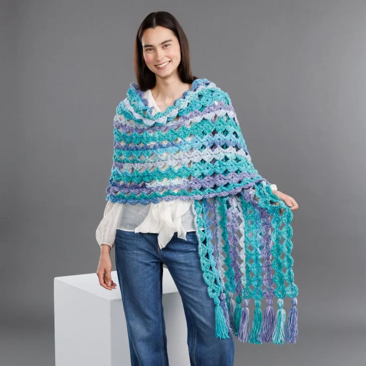 Image for Red Heart Crochet Diamond Shawl