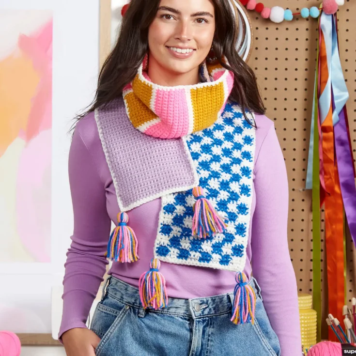 Image for Red Heart Crochet Color Crazy Scarf
