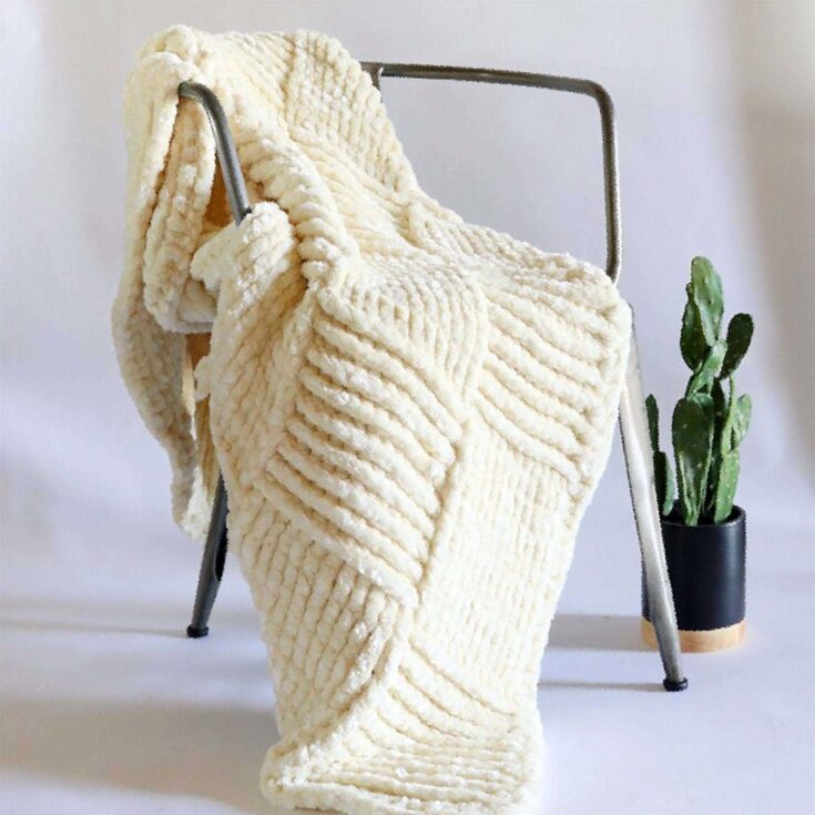 Image for Giant Basketweave Crochet Throw