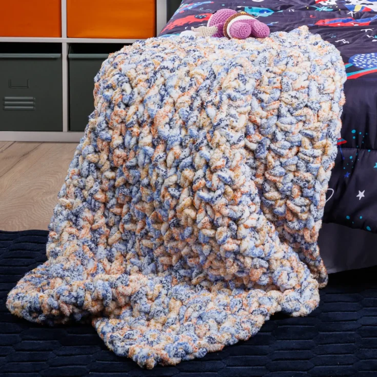 Image for Big Texture Beginner Crochet Blanket