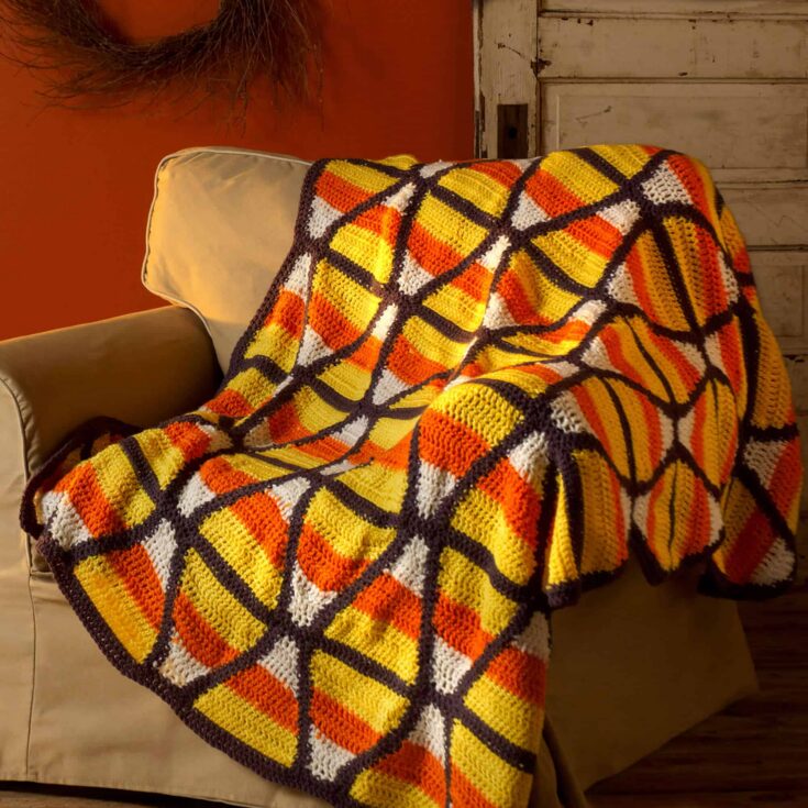 Image for Candy Corn Crochet Throw