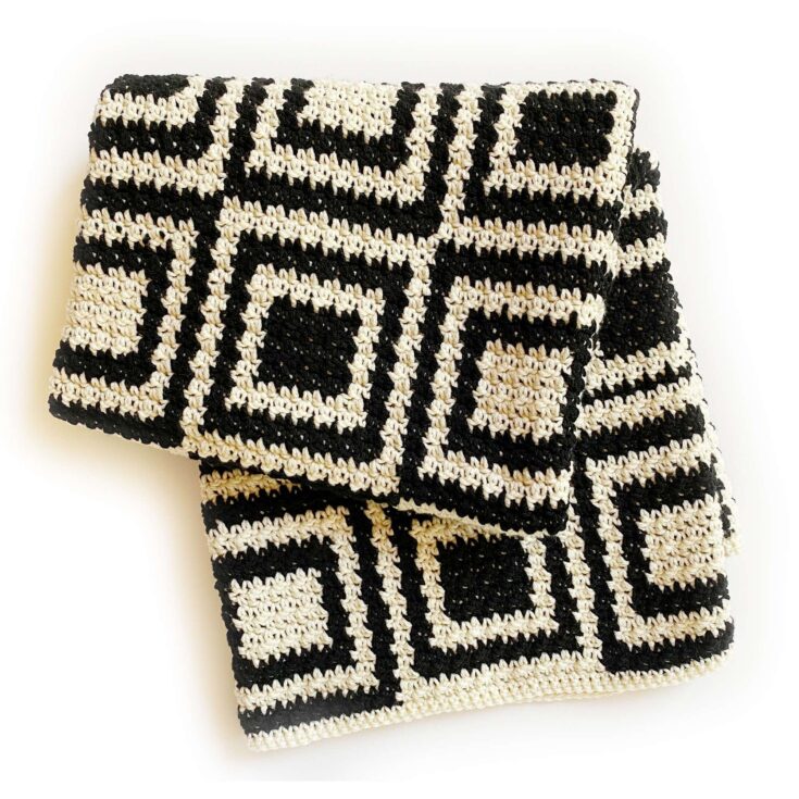 Image for Griddle Stitch Inverse Squares Crochet Blanket
