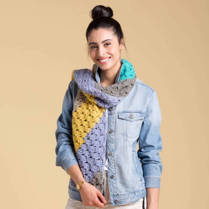 Image for Caron on the Bias Crochet Scarf