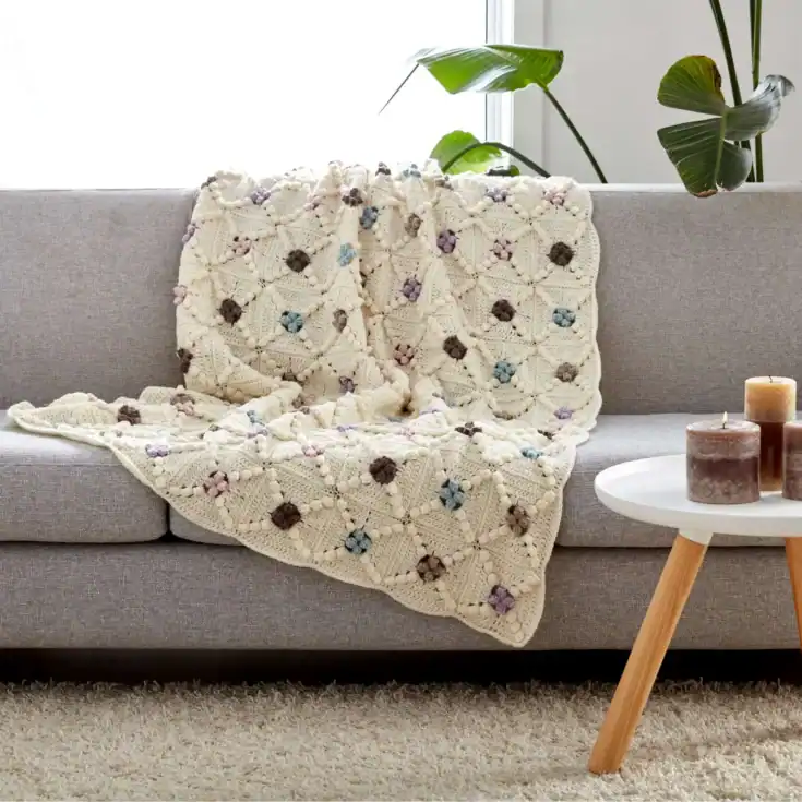 Image for Patons Little Dots Will Do Ya Crochet Knit Blanket