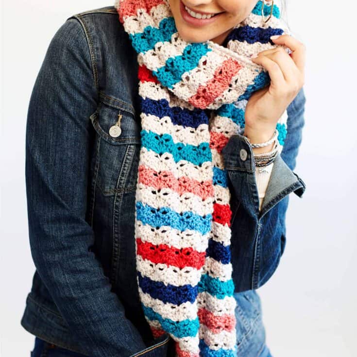 Image for Red Heart Medley Merino Chic Crochet Scarf 
