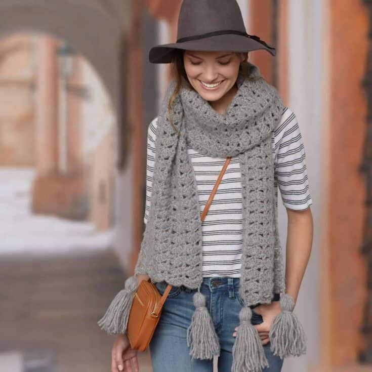 Image for Red Heart Daydream Crochet Scarf 