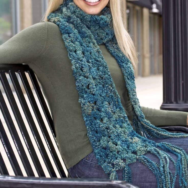 Image for Red Heart Give Me Warmth Crochet Scarf