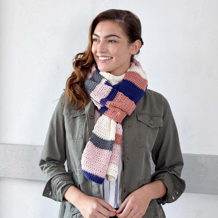 Image for Red Heart Modern Color Block Scarf