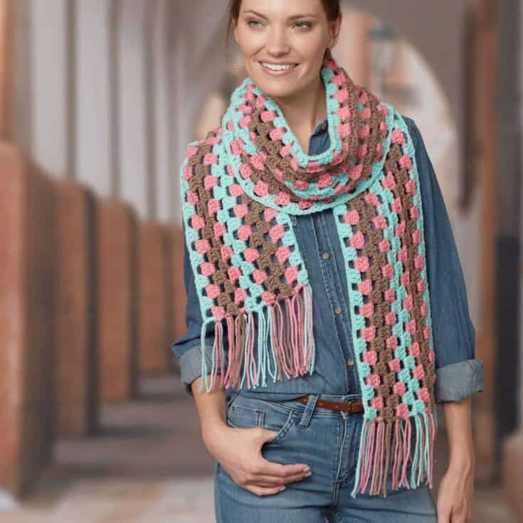Image for Red Heart Neapolitan Crochet Scarf